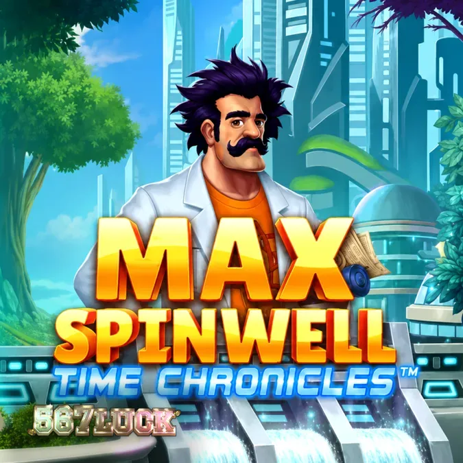 Tampilan visual slot Max Spinwell Time Chronicles dengan tema perjalanan waktu